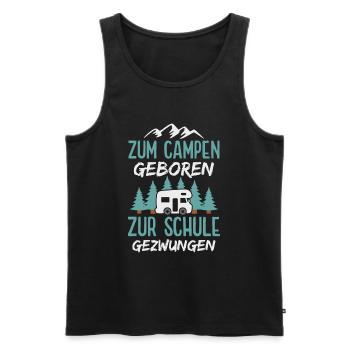 Camping Campingplatz Kinder Camper Wohnmobil - Männer Premium Bio Tank Top - Schwarz - Vorne - Michal (187cm)