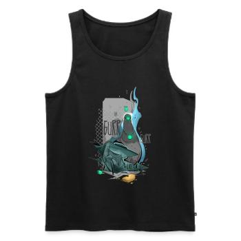 Pigeon - Débardeur bio Premium Homme - noir - Devant - Michal (187cm)