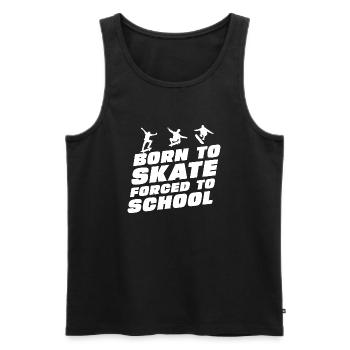 Drôle de slogan de skateboard - Débardeur bio Premium Homme - noir - Devant - Michal (187cm)