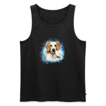 harrier,hund,beagle,graffiti,malerei - Männer Premium Bio Tank Top - Schwarz - Vorne - AI Model Male 178 light (178cm)