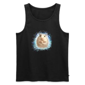 Jumping mouse,mouse,graffiti,painting,shrew - Men's Premium Organic Tank Top - black - Front - AI Model Male 178 light (178cm)