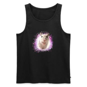 Jumping mouse,mouse,graffiti,painting,shrew - Men's Premium Organic Tank Top - black - Front - AI Model Male 178 light (178cm)
