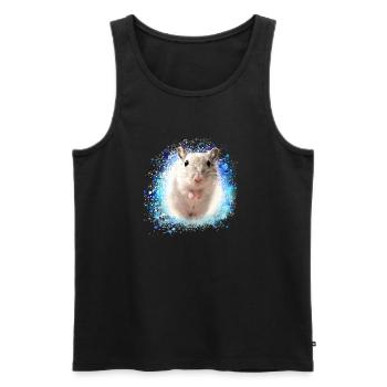 Jumping mouse,mouse,graffiti,painting,shrew - Men's Premium Organic Tank Top - black - Front - AI Model Male 178 light (178cm)