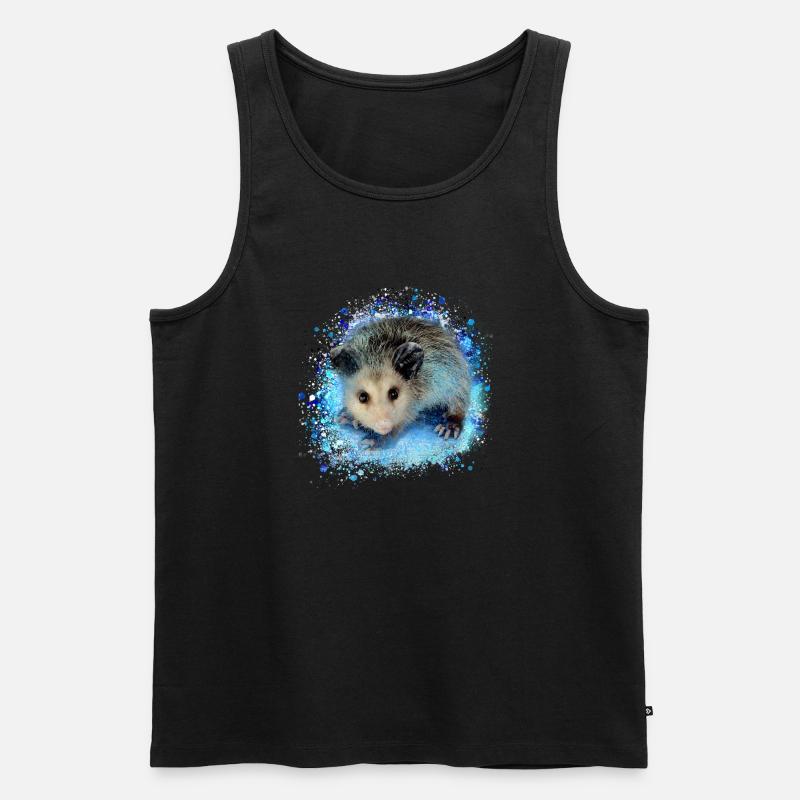 opossum,maus,nagetier,graffiti - Männer Premium Bio Tank Top - Schwarz