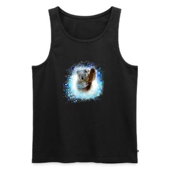 koala ,blau,graffiti,malerei,koalabär, brush - Männer Premium Bio Tank Top - Schwarz - Vorne - Michal (187cm)