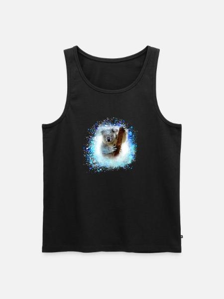 koala ,blau,graffiti,malerei,koalabär, brush - Männer Premium Bio Tank Top - Schwarz