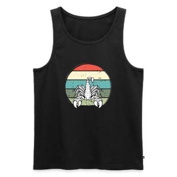 Scorpio Zodiac Vitange Skorpion Tierkreis - Männer Premium Bio Tank Top - Schwarz - Vorne - AI Model Male 178 light (178cm)