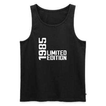 Legendary since 1985 Birthday Gift 1985 - Men's Premium Organic Tank Top - black - Front - AI Model Male 178 light (178cm)