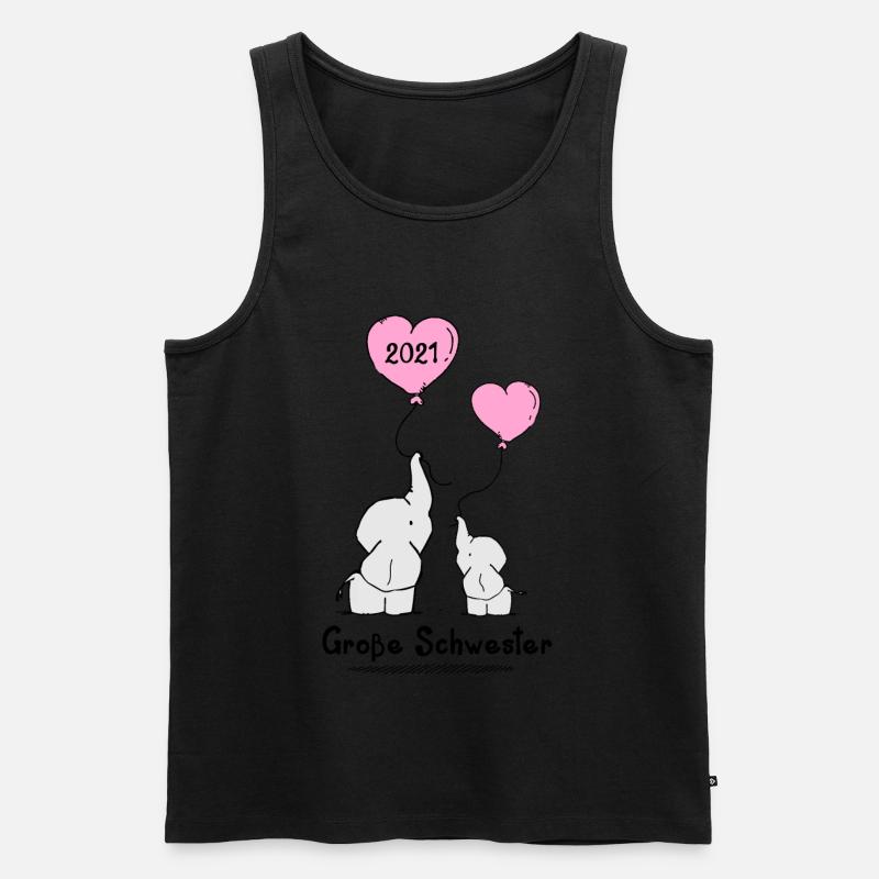 Große Schwester 2021 Elefanten - Männer Premium Bio Tank Top - undefined