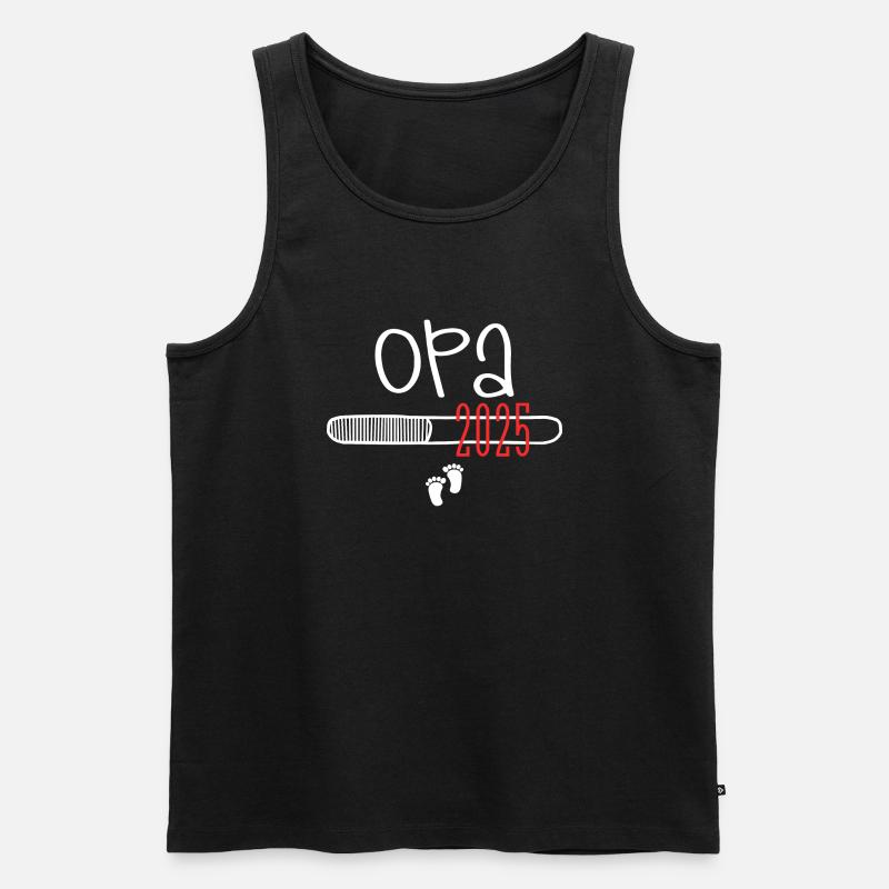 Opa 2025 - OPA - Männer Premium Bio Tank Top - Schwarz