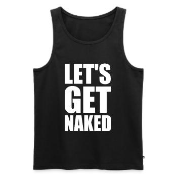 Let's get naked - Débardeur bio Premium Homme - noir - Devant - AI Model Male 178 light (178cm)