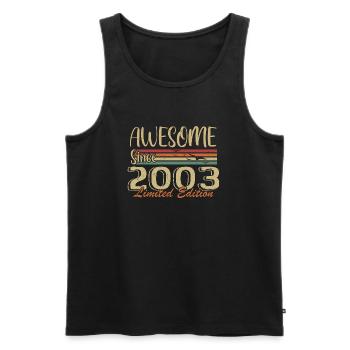 Les légendes sont nées en 2003 Vintage 2003 - Débardeur bio Premium Homme - noir - Devant - Michal (187cm)