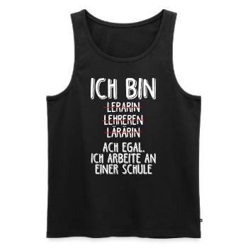 Lehrer Lehrkraft Referendar Realschule Geschenk Le - Männer Premium Bio Tank Top - Schwarz - Vorne - AI Model Male 178 light (178cm)