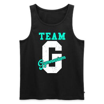 Team G Gymnasium - Schulkind Schulwechsel Geschenk - Männer Premium Bio Tank Top - Schwarz - Vorne - Michal (187cm)