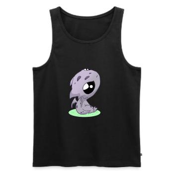 Dragon kawaii - Débardeur bio Premium Homme - noir - Devant - AI Model Male 178 light (178cm)