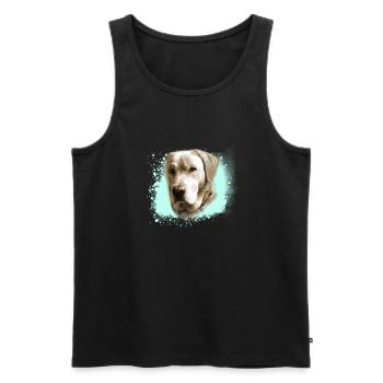 Labrador, Golden Retriever, graffit, malerei - Männer Premium Bio Tank Top - Schwarz - Vorne - Michal (187cm)