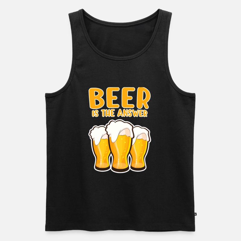 Bier - Männer Premium Bio Tank Top - Schwarz
