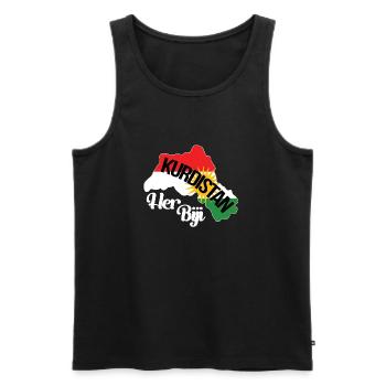 Schöne Geschenkidee für Kurden Kurdistan Flagge - Männer Premium Bio Tank Top - Schwarz - Vorne - AI Model Male 178 light (178cm)