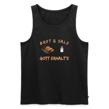 Einzug Hausbau Brot & Salz Hausbauer Idee - Männer Premium Bio Tank Top - Schwarz - Vorne - AI Model Male 178 light (178cm)
