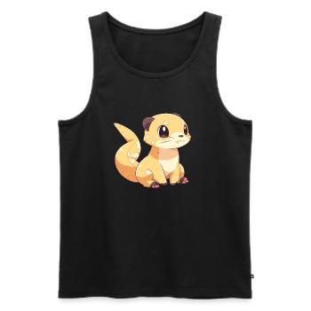 Mungo - Männer Premium Bio Tank Top - Schwarz - Vorne - AI Model Male 178 light (178cm)