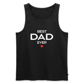 Best Dad Ever - Men's Premium Organic Tank Top - black - Front - Michal (187cm)