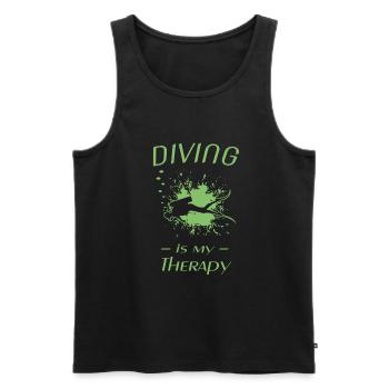 Tauchen, Spruch für Taucher, Scuba Diving, Diver - Männer Premium Bio Tank Top - Schwarz - Vorne - AI Model Male 178 light (178cm)