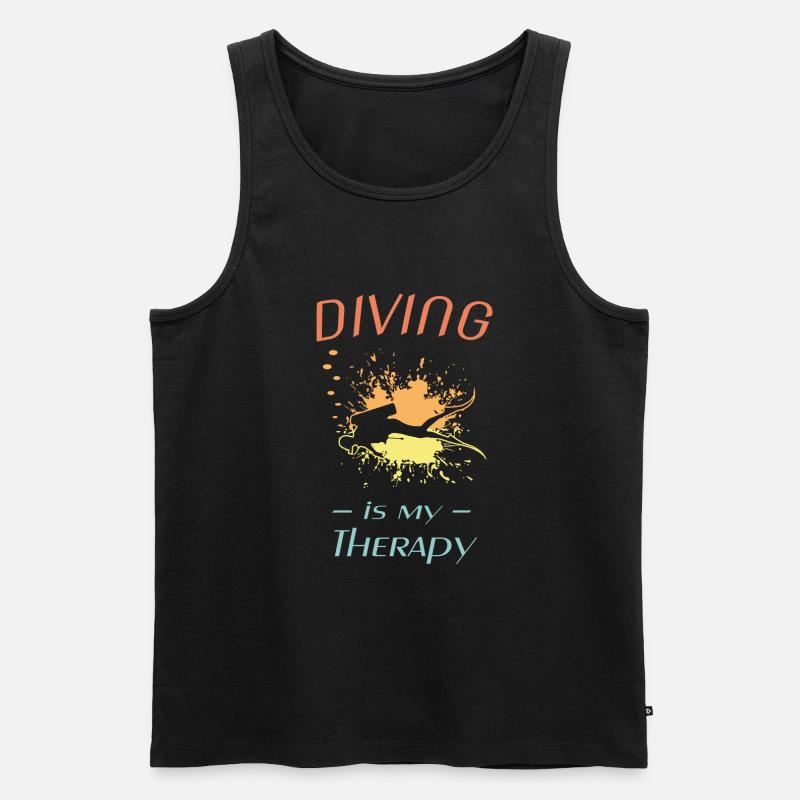 diving splash 4farbig - Männer Premium Bio Tank Top - Schwarz