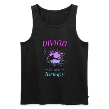 Spruch für Taucher, Diving - Männer Premium Bio Tank Top - Schwarz - Vorne - AI Model Male 178 light (178cm)