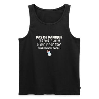 Bébé Cadeau Je Bois Comme Maman Humour Cadeau - Débardeur bio Premium Homme - noir - Devant - Michal (187cm)