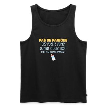 Bébé Cadeau Je Bois Comme Maman Humour Cadeau - Débardeur bio Premium Homme - noir - Devant - Michal (187cm)