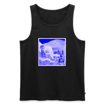 TV-STAR 3 - Männer Premium Bio Tank Top - Schwarz - Vorne - Michal (187cm)