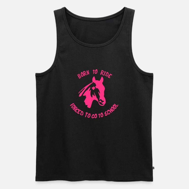 reiten - Männer Premium Bio Tank Top - Schwarz