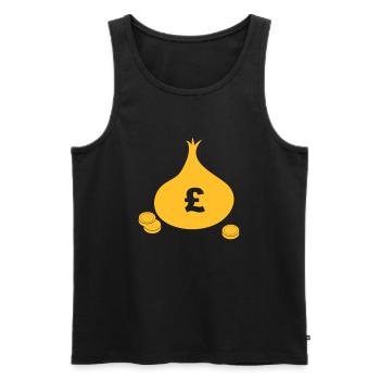Bag of Money - Men's Premium Organic Tank Top - black - Front - AI Model Male 178 light (178cm)