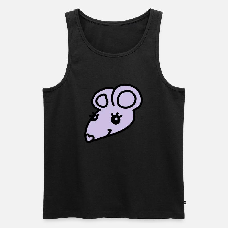 Süße Maus - Männer Premium Bio Tank Top - Schwarz
