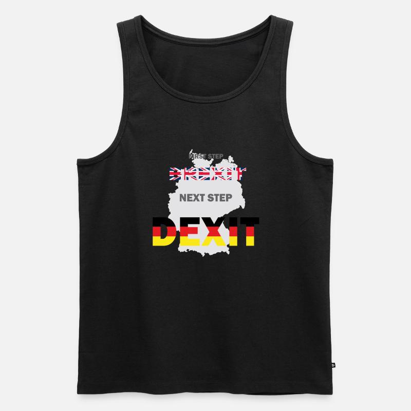 DEXIT - T-Shirt - Männer Premium Bio Tank Top - Schwarz