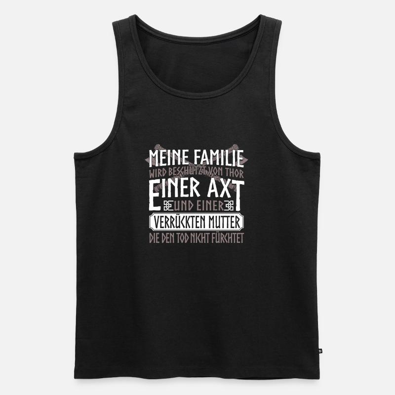 Verrückte Mutter - Männer Premium Bio Tank Top - Schwarz