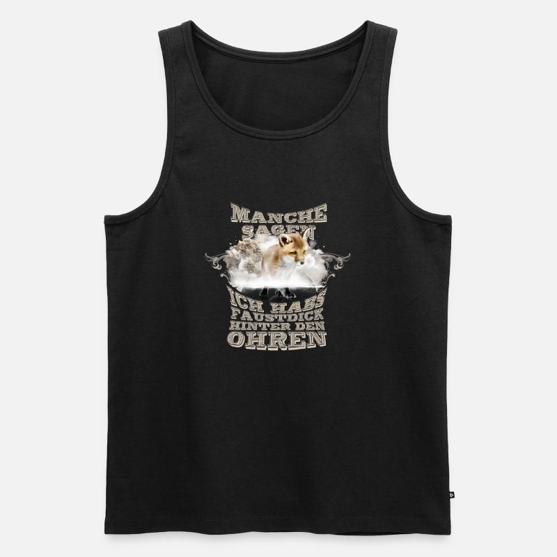 fuchs faustdick bengel - Männer Premium Bio Tank Top - Schwarz