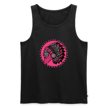 Beard indian - Men's Premium Organic Tank Top - black - Front - AI Model Male 178 light (178cm)