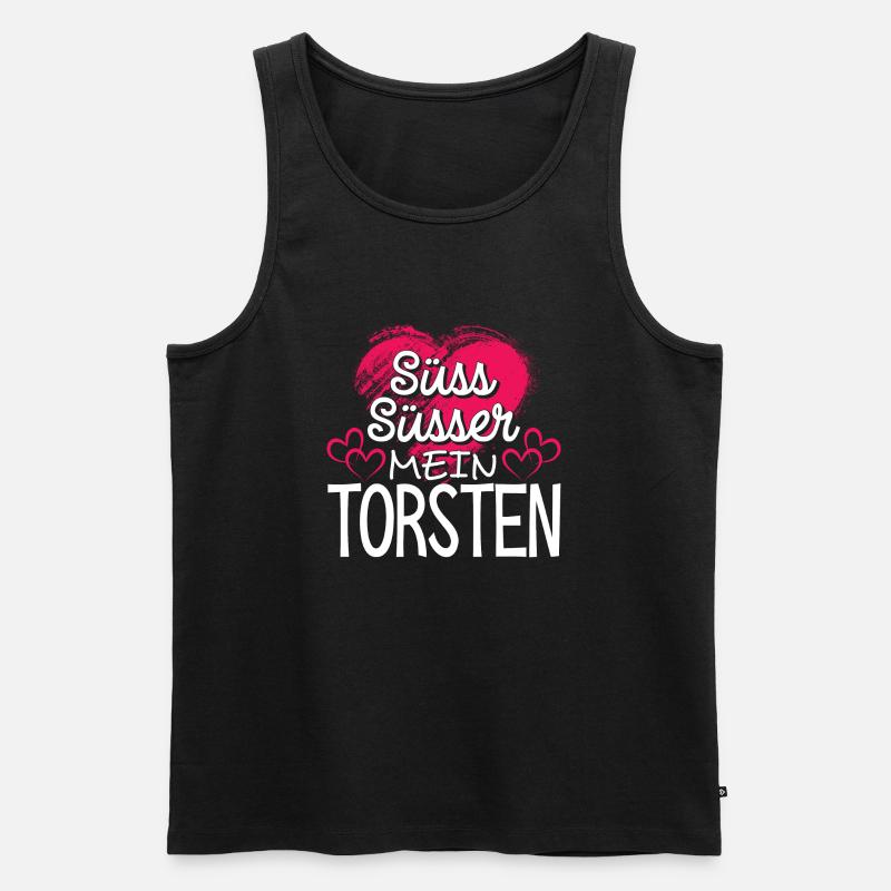 TORSTEN - süss - Männer Premium Bio Tank Top - Schwarz