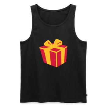 Present gift - Men's Premium Organic Tank Top - black - Front - AI Model Male 178 light (178cm)