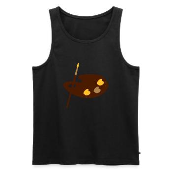 Paint brush - Men's Premium Organic Tank Top - black - Front - AI Model Male 178 light (178cm)