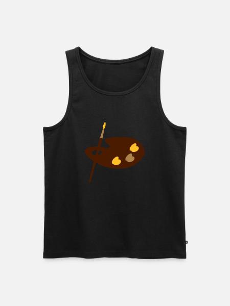 Paint brush - Men's Premium Organic Tank Top - black