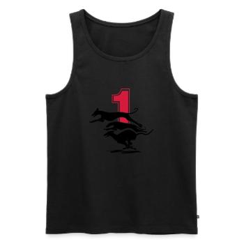NR. 1 - Männer Premium Bio Tank Top - Schwarz - Vorne - AI Model Male 178 light (178cm)