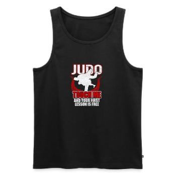 judo - Débardeur bio Premium Homme - noir - Devant - Michal (187cm)