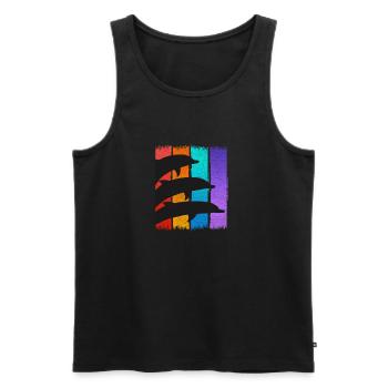 Dolphin dolphins - Men's Premium Organic Tank Top - black - Front - Michal (187cm)