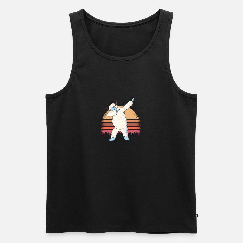 Yeti dabbing - Männer Premium Bio Tank Top - Schwarz
