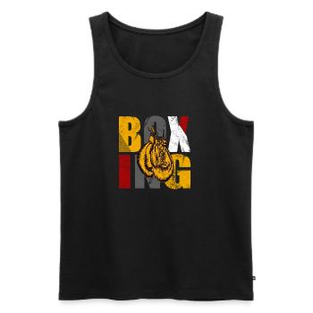 Boxing Boxing Gloves Boxing Boxing Boxing Martial Arts - Men's Premium Organic Tank Top - black - Front - AI Model Male 178 light (178cm)