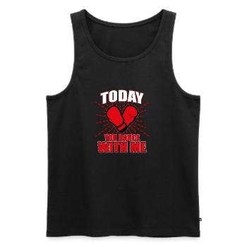 Boxhandschuhe Boxkampf - Männer Premium Bio Tank Top - Schwarz - Vorne - AI Model Male 178 light (178cm)