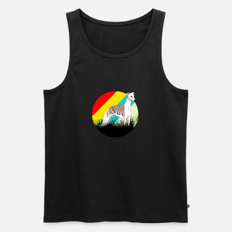Windhund Jagdhund - Männer Premium Bio Tank Top - Schwarz