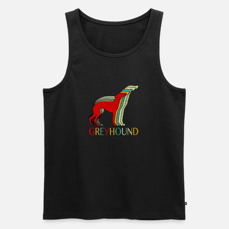 Windhund - Männer Premium Bio Tank Top - Schwarz